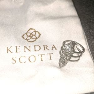 Ava Rose Silver Druzy Triple Ring Sz 7- GORG!!